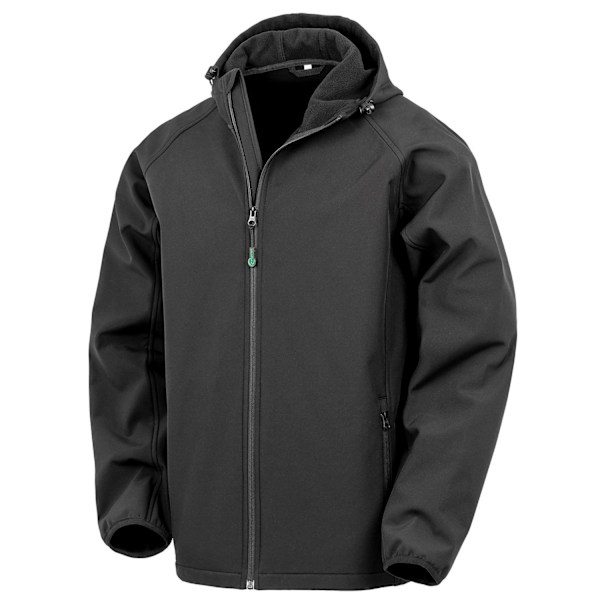 Result Äkta Återvunnen Herr Huvförsedd 3-Lagers Tryckbar Softshell Black 3XL