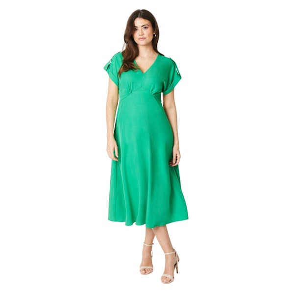 Debenhams Damklänning i Satin, Midi, Storlek 14 UK, Grön Green 14 UK