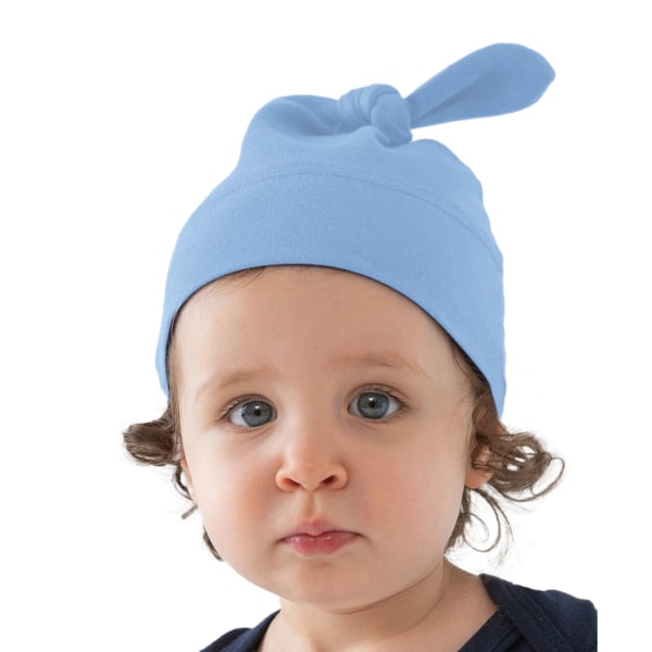 Babybugz Baby 1 Knot Plain Hat One Size Dusty Blue Dusty Blue One Size