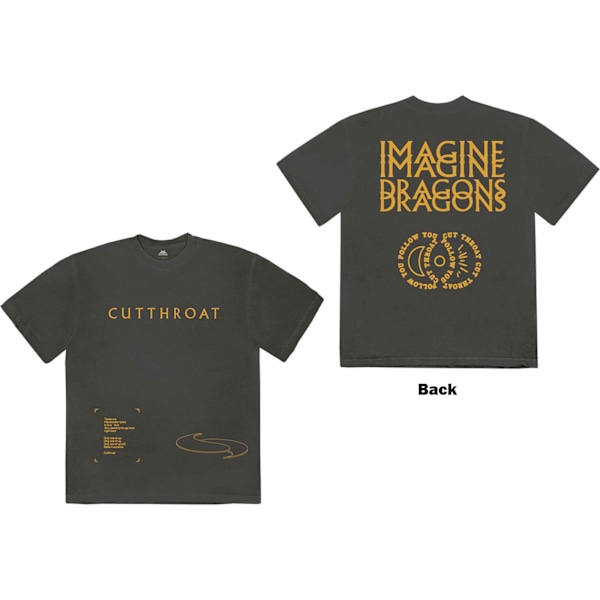Imagine Dragons Unisex Vuxen Cutthroat Symbols Bomulls T-shirt X Charcoal Grey XL