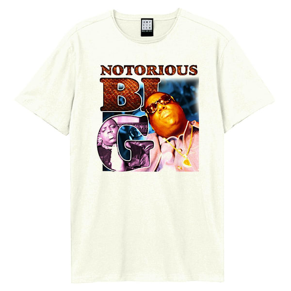 Amplified Unisex Adult 90´s Bootleg Notorious Big T-Shirt M Vit White M