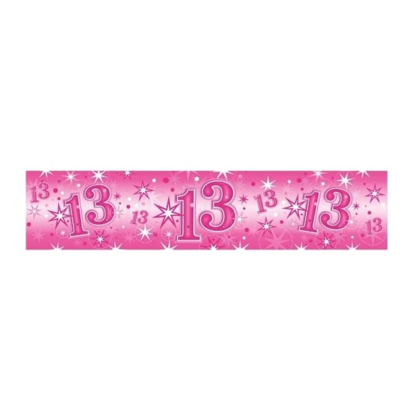 Qualatex Folie 13-års banner One Size Rosa Pink One Size