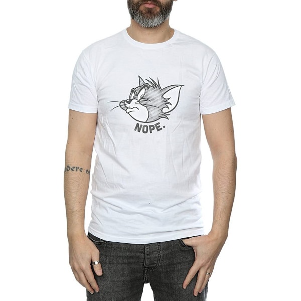 Tom och Jerry Herr Nope Face Bomull T-shirt 3XL Vit White 3XL