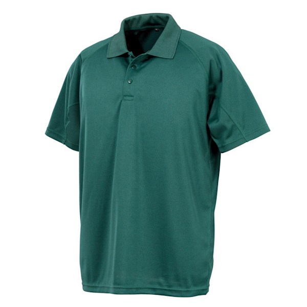 Spiro Impact Herr Performance Aircool Polo T-Shirt S Flaska Grön Bottle Green S