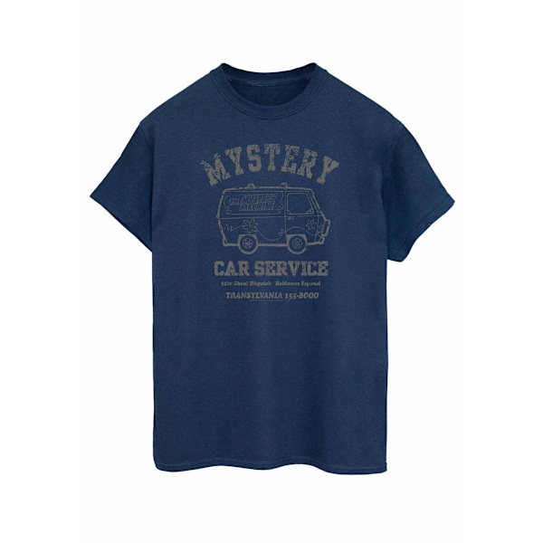 Scooby Doo Dam/Damer Mystery Car Service Bomull Boyfriend T-Shirt Navy Blue XXL