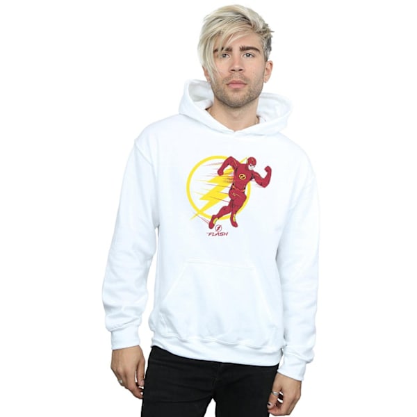 DC Comics Herr The Flash Running Emblem Hoodie M Vit White M