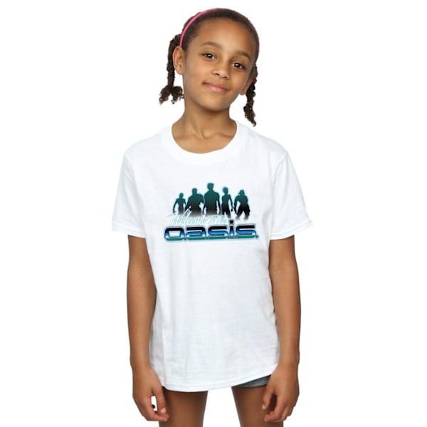 Ready Player One T-shirt för flickor, välkommen till Oasis, bomull, 5-6 år White 5-6 Years