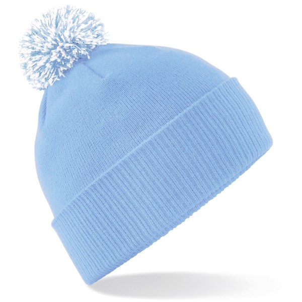 Beechfield Girls Snowstar Duo Extreme Winter Hat One Size Sky B Sky Blue/White One Size