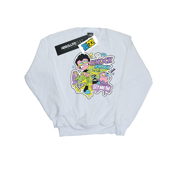 DC Comics Herr Teen Titans Go Knock Knock Sweatshirt XL Vit White XL