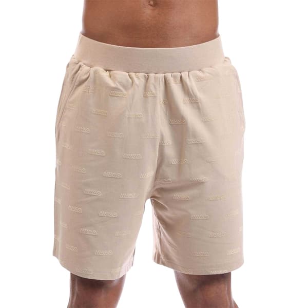 Hugo Herrshorts med logotyp, normal passform, S Beige Beige S