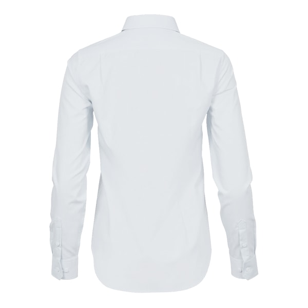 Tee Jays Dam/Dam Stretch Lyxig Långärmad Poplin Skjorta White S