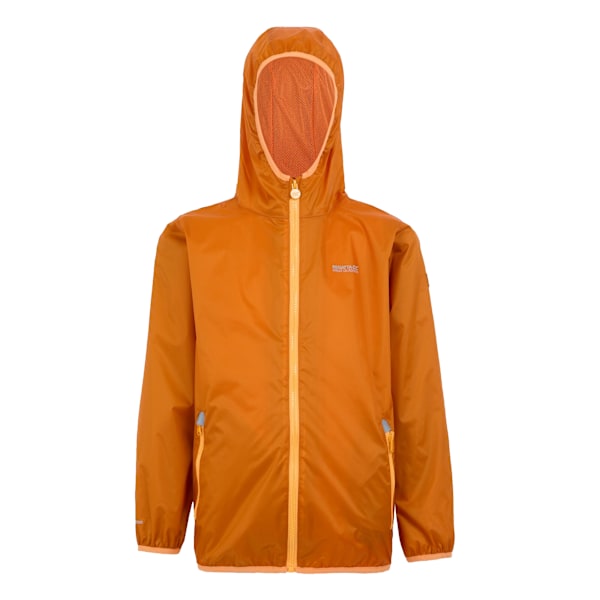 Regatta Great Outdoors Barn/Kids Lever II Packaway Regnjacka Fox/Bright Marigold 11-12 Years