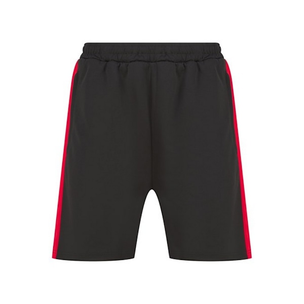 Finden & Hales Herr Knitted Pocket Shorts XS Svart/Röd Black/Red XS