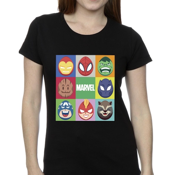 Marvel Dam/Kvinnor Påskägg Bomull T-shirt M Svart Black M