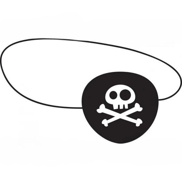 Jake och piraterna i landet Ingenstans ögonlapp (4-pack) One Size Black/White One Size