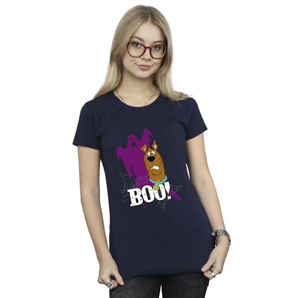 Scooby Doo Dam/Kvinnor Boo Spöke Bomulls T-Shirt S Marinblå Navy Blue S