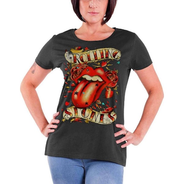 The Rolling Stones Unisex Adult Stars Logo T-Shirt XL Brun Brown XL