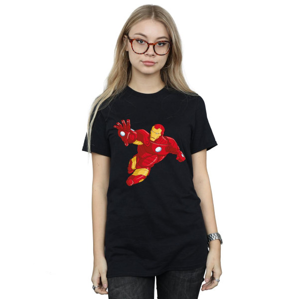 Iron Man Dam T-shirt för kvinnor/flickor XL Svart Black XL
