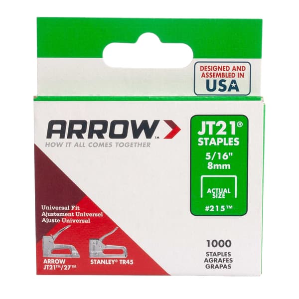 Arrow Lättviktsklamrar (1000-pack) 10 mm Silver Silver 10mm