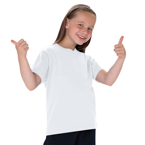 Jerzees Schoolgear Barnens Klassiska Enfärgade T-shirt (2-pack) White 11-12