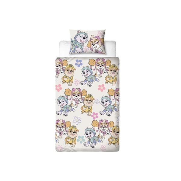 Paw Patrol Borstat Påslakanset Enkelt Rosa Pink Single