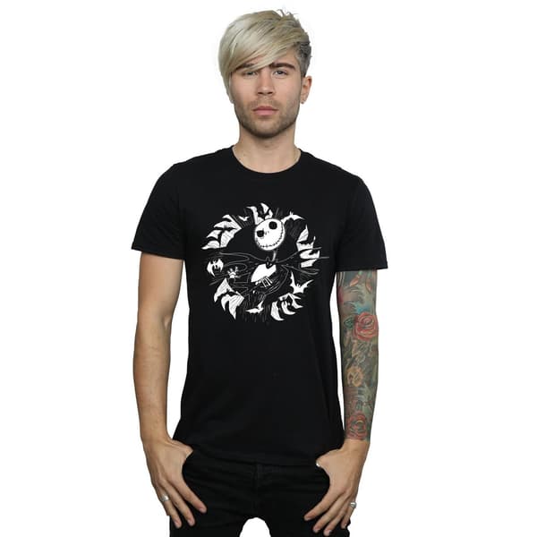 Disney Herr Nightmare Before Christmas Jack Bat Circle T-Shirt Black XL
