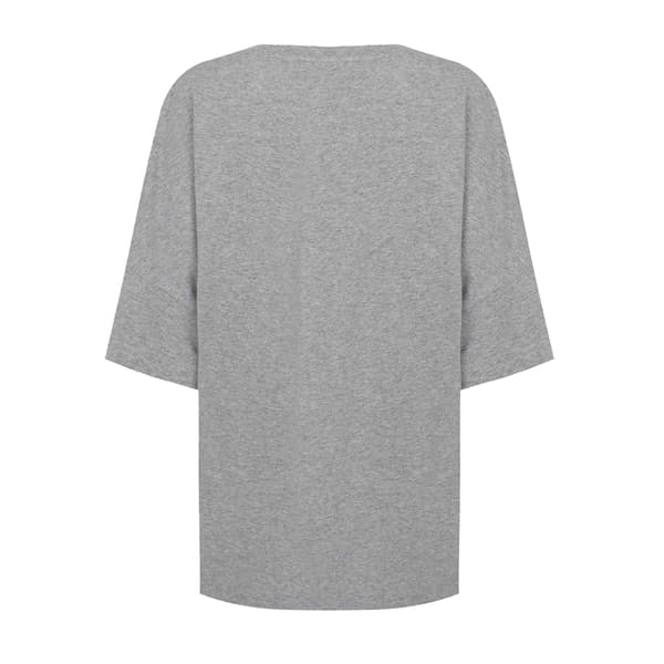 French Connection Dam Tally Oversized T-shirt 12 UK L Light Grey 12 UK