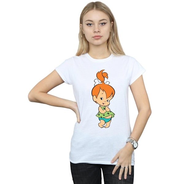 The Flintstones Dam/Kvinnor Pebbles Flintstone Bomull T-shirt White M