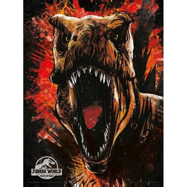 Jurassic World Fallen Kingdom T-Rex Poster 30cm x 40cm Svart/Br Black/Brown/Orange 30cm x 40cm