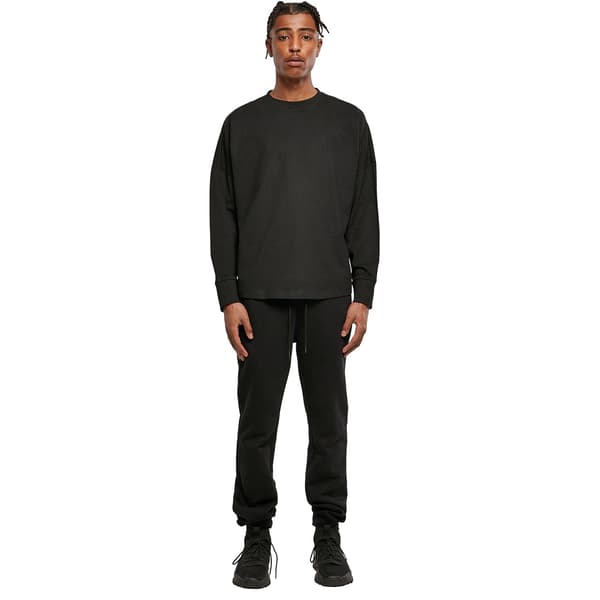 Bygg ditt varumärke herr Cut-On Oversized långärmad T-shirt M B Black M