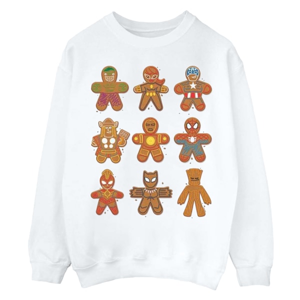 Marvel Girls Avengers Jul Pepparkaka Sweatshirt 7-8 År White 7-8 Years