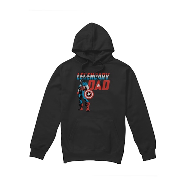 Captain America Herr Legendary Dad Hoodie XXL Svart Black XXL