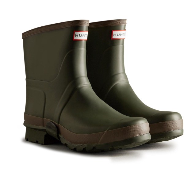 Hunter Mens Gardener Short Wellington Boots 7 UK Dark Olive/Cla Dark Olive/Clay 7 UK