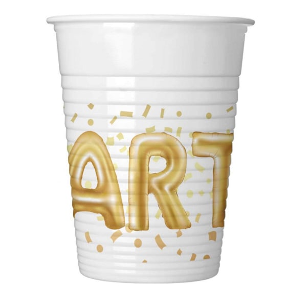 Procos Plast Partyglas (8-pack) One Size Guld Gold One Size