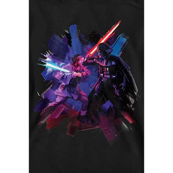 Star Wars Unisex Vuxen Obi Wan Kenobi Vader Målad Sweatshirt Black XL