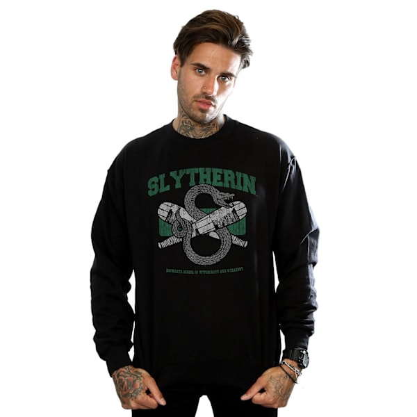 Harry Potter Herr Slytherin Quidditch Emblem Sweatshirt 3XL Svart Black 3XL