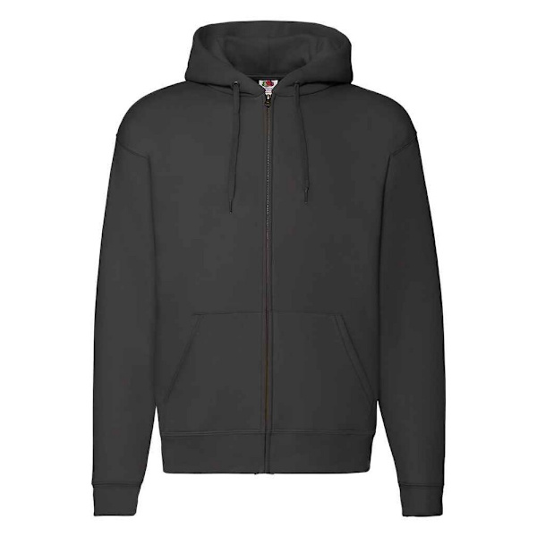 Fruit of the Loom Unisex Vuxen Premium Full Zip Hoodie 4XL Svart Black 4XL