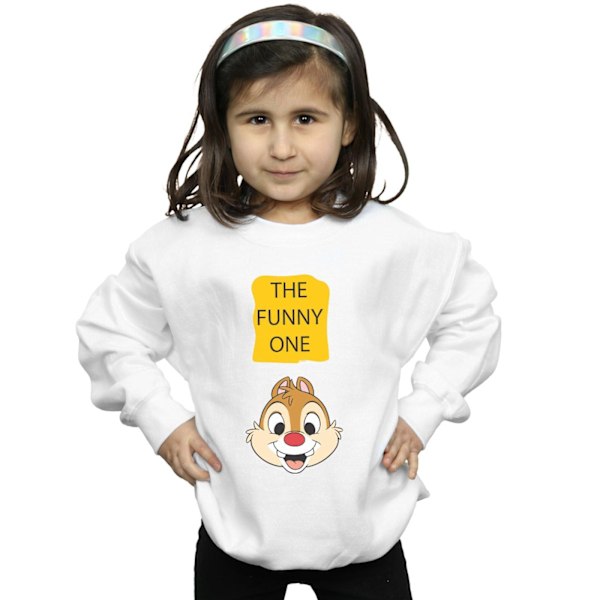 Disney Girls Chip N Dale The Funny One Sweatshirt 7-8 år Vit White 7-8 Years