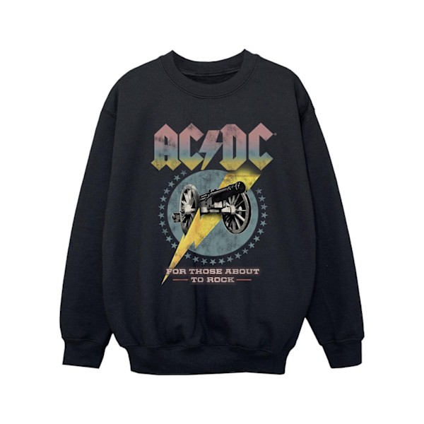 ACDC Girls For Those About To Rock Sweatshirt 9-11 År Svart Black 9-11 Years