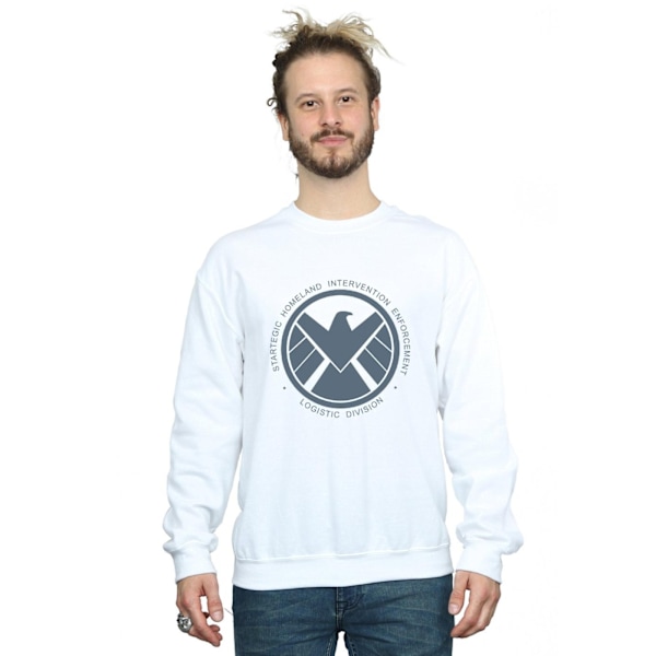 Marvel Mens Agents Of SHIELD Logistics Division Sweatshirt L Wh White L