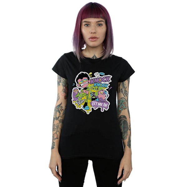 DC Comics Dam/Kvinnor Teen Titans Go Knock Knock Bomull T-shirt Black S