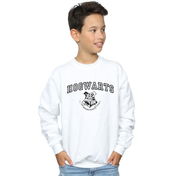 Harry Potter Pojkar Hogwarts Crest Sweatshirt 5-6 År Vit White 5-6 Years