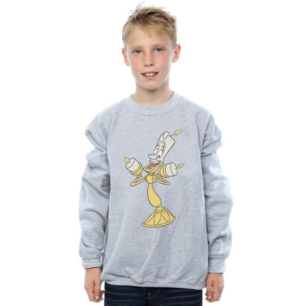 Disney Boys Beauty And The Beast Lumiere Distressed Sweatshirt Sports Grey 12-13 Years