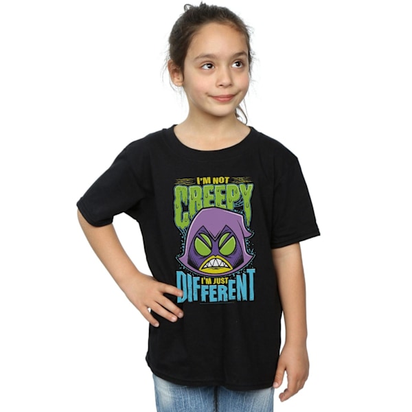 DC Comics Girls Teen Titans Go Creepy Raven Bomull T-shirt 5-6 Black 5-6 Years