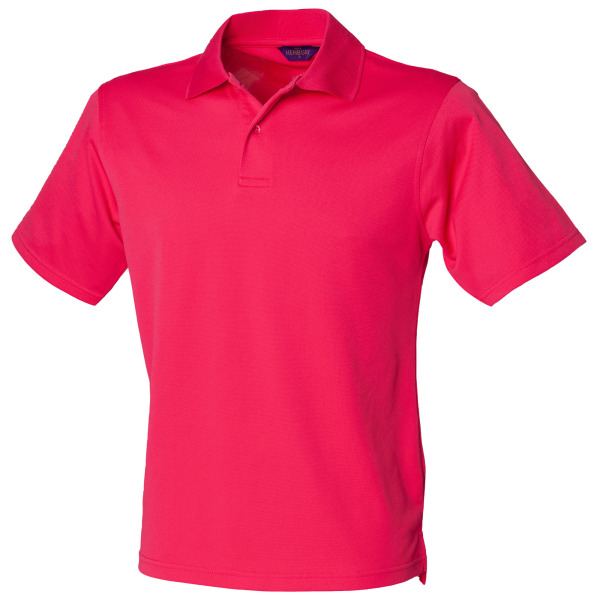 Henbury Coolplus® Piképikétröja för män 3XL ljusrosa Bright Pink 3XL