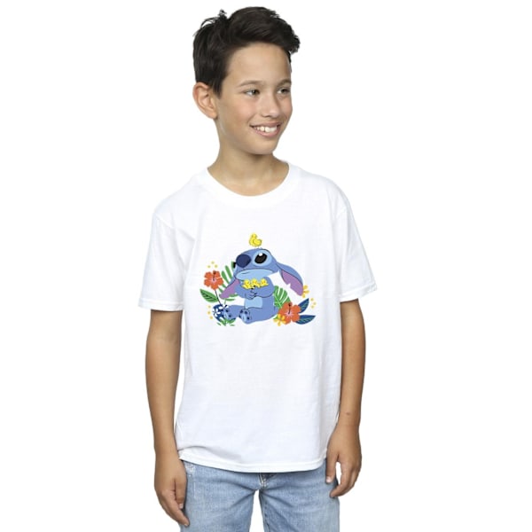 Disney Boys Lilo & Stitch Birds T-Shirt 12-13 år Vit White 12-13 Years