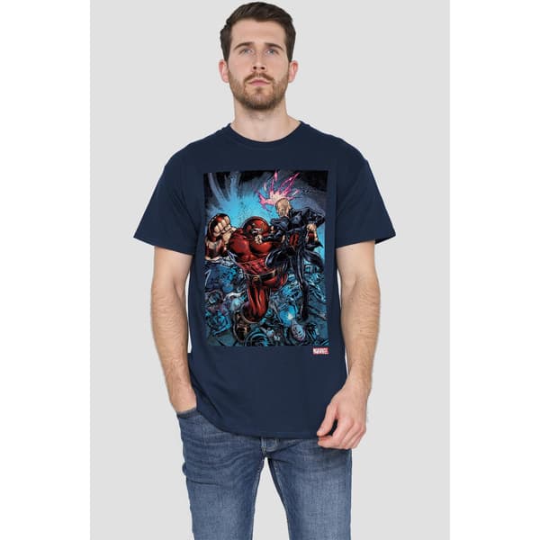 Marvel Herr X-Men Destroy Juggernaut T-Shirt M Marinblå Navy M