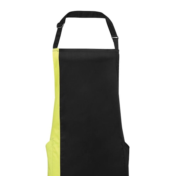Premier Unisex Kontrastfärgad Arbetsoverall Förkläde (2-pack) One Size Black/ Lime One Size
