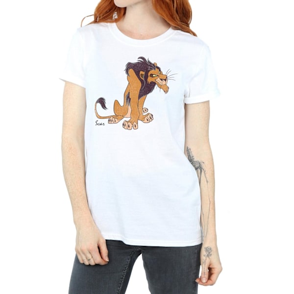 The Lion King Dam/Damer Classic Scar Bomull Boyfriend T-Shi White XL