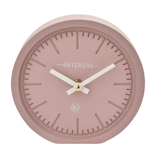 Interval Minimalistisk Bordsklocka 15cm - Rosa One Size Rosa Pink One Size